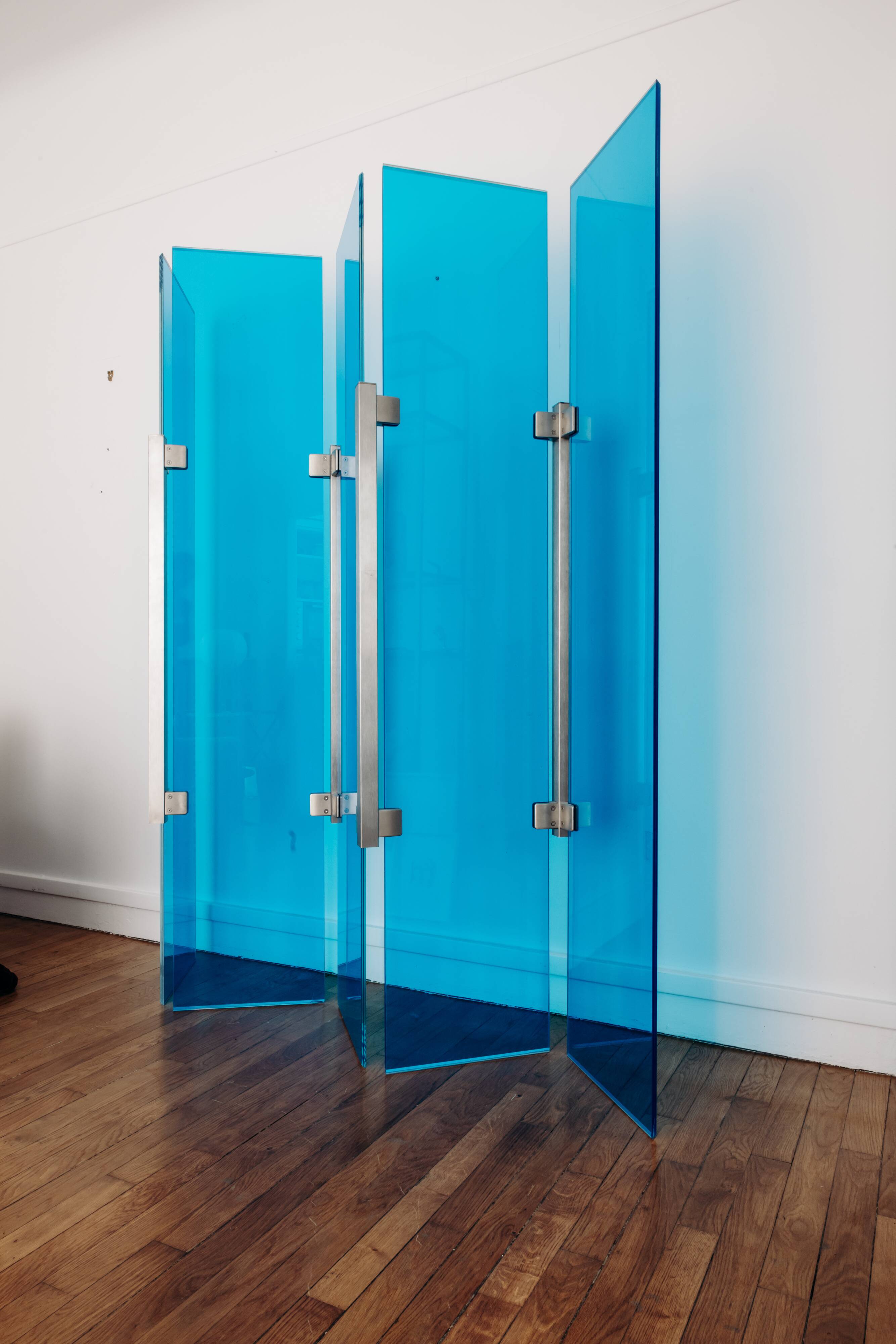 Vintage blue screen – 1970s style – created for Pierre Cardin