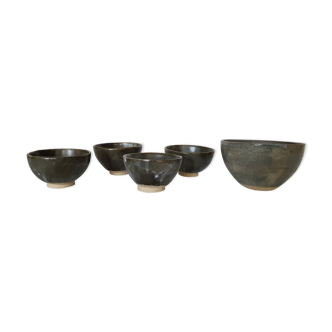 Series of stoneware bowls