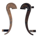 Brutalist pair of handles