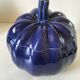 Large vintage soup tureen in glazed ultramarine ceramic