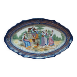 Plat Quimper, modèle perlé
