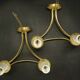 Pair of wall sconces in Restoration style, early 19th century - gilded bronze signed MENE.