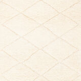 Berbere carpet beni urain ecru corridor with diamonds in relief 302 x 79 cm