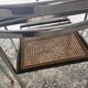 Vintage dining set – smoked glass & chrome – 5 chairs – year
