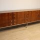 Vintage sideboard by Luigi Bartolini in rosewood and chrome metal, 1960