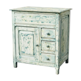 Old Parisian buffet patina white blue