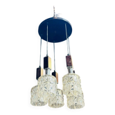 Lampadario danese in metallo cromato