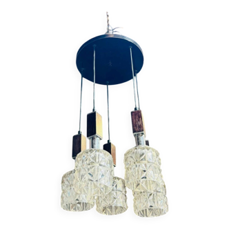 Lampe danoise en metallo cromato
