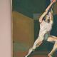 Swedish Oil on Canvas"The Discus Thrower" by Eric Elfvén,vintage and framed