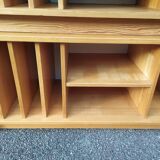 Ensemble de 2 meuble de rangement en bois range vinyle