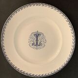 6 dessert plates and old earthenware dish, KG Lunéville