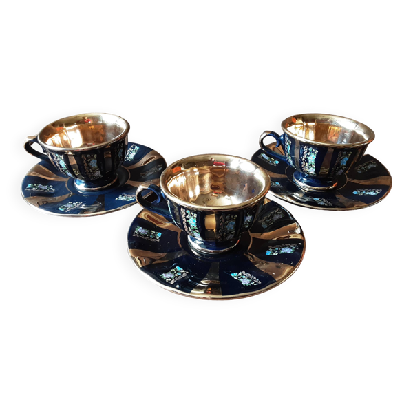 Lot de 3 tasses et soucoupes Benju Seramik