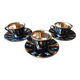 Lot de 3 tasses et soucoupes Benju Seramik