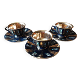 Set of 3 Benju Seramik cups and saucers