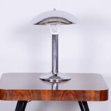 Original artdeco table lamp, chrome, functional electrification, czechia, 1930s