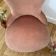 Fauteuil crapaud chauffeuse vieux rose