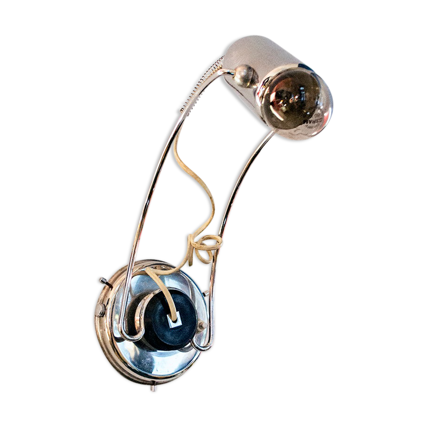Steel Wall Lamp by Francesco Fois for Reggiani, Italy, 1960s