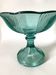 Green glass standing cup