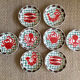 Lot de 8 assiettes creuses peintes à la main
