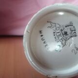 Vase soliflore in earthenware of Gien decoration Mauves 1940