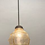Vintage Bronze Glass Light Pendant 1960’s