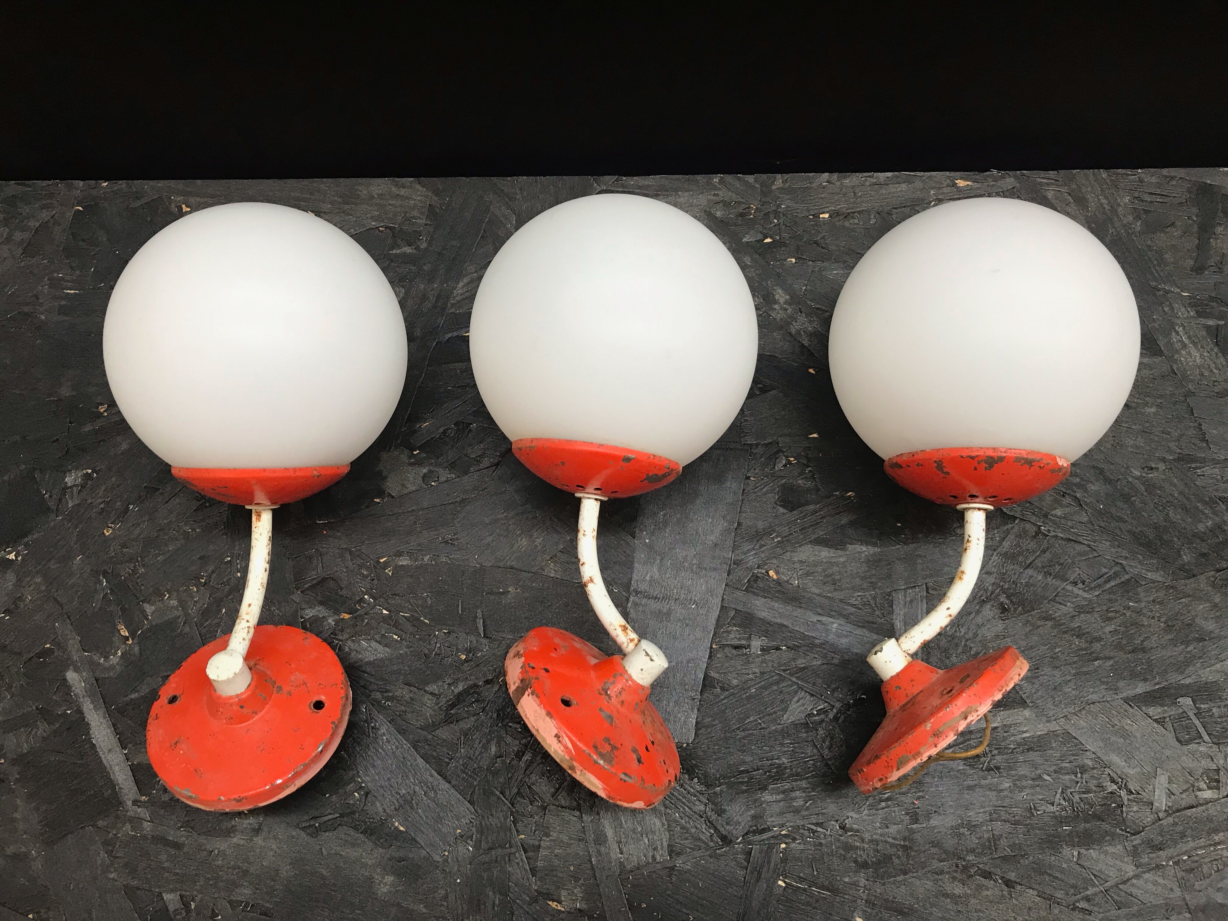 Vintage industrial wall lamps