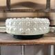 Old Wall Lamp Molded Glass + Support Metal Black Vintage
