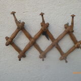 Wooden coat hook imitating bamboo accordion 1900