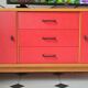 Sideboard massif red 50s compass