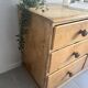 Vintage solid pine English trade counter furniture