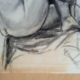 Nu au fusain, 1950/60 signé