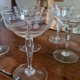 Crystal champagne glasses 30s