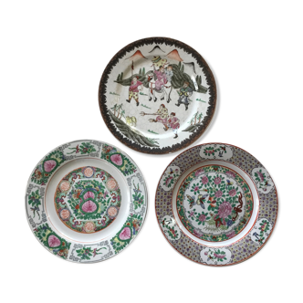 3 Chinese/Macao porcelain plates