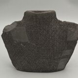 Earth vase by clement fond noir 1980