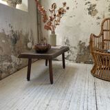 Brutalist oak coffee table