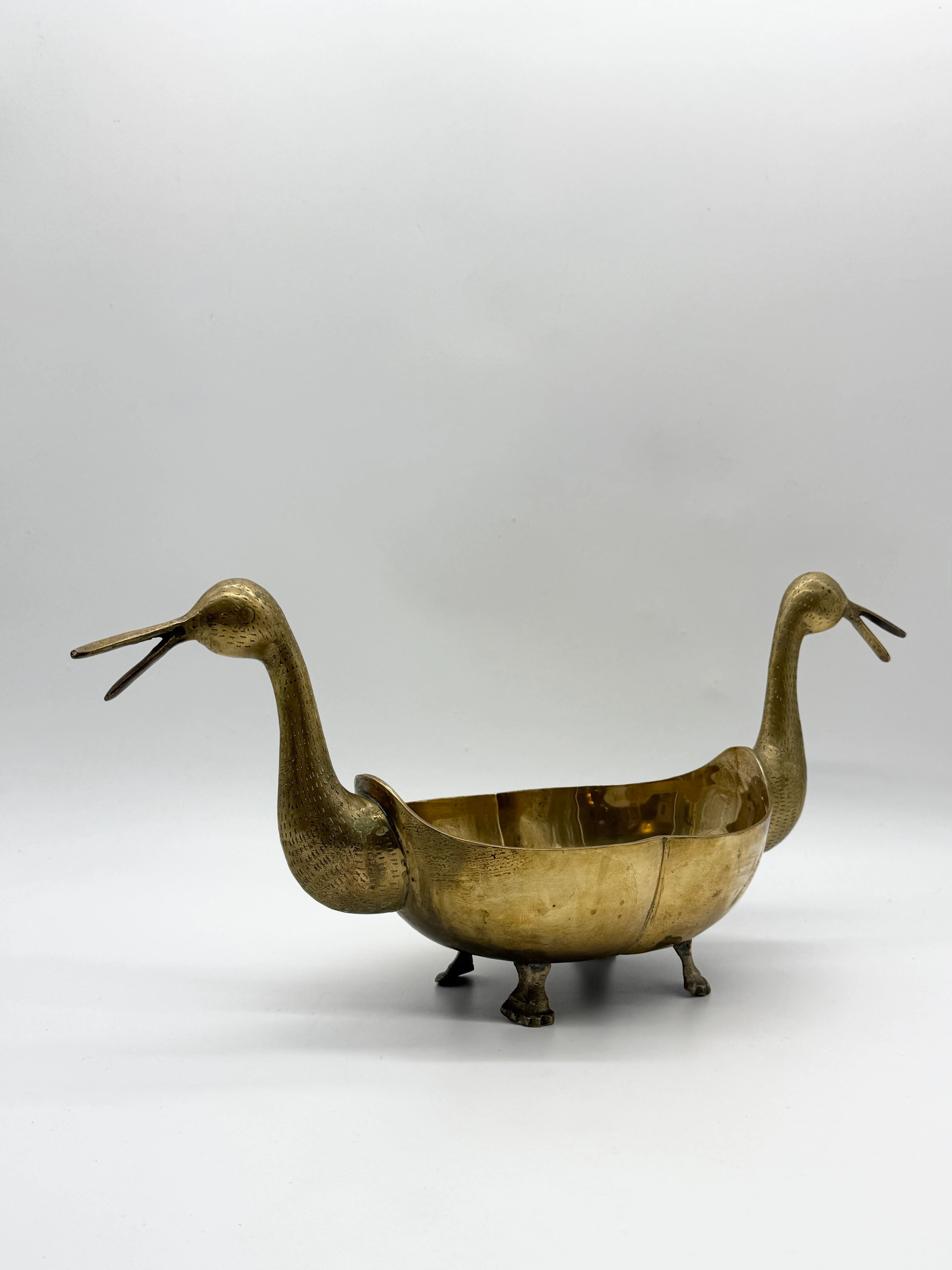 Table centre "ducks" in brass – circa 1950s