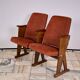 1970s vintage Czechoslovak double cinema seats