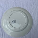 Cake dish, blue floral pattern, k & g luneville model Floreal, vintage and collector