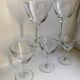 Set of 5 engraved wine glasses star model 50s