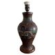 Partitioned table lamp in bronze, China 1880