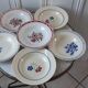 Lot de 6 assiettes creuses dépareillées Digoin Lunéville et Badonviller années 30-40