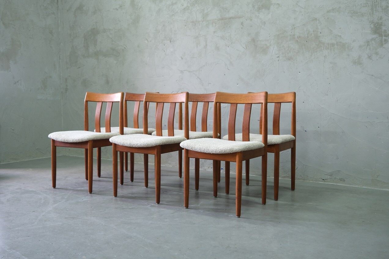 Mid-century teak dining chairs from Vamdrup stolfabrik, 1960s, set of 6