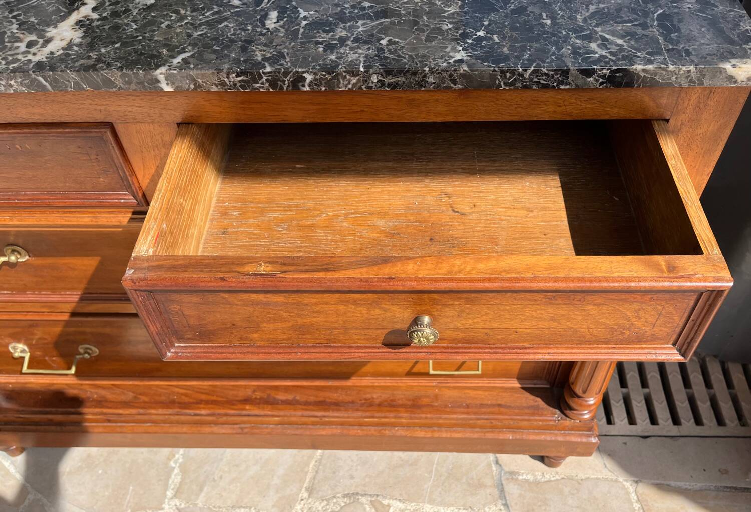 Antique chest of drawers on top