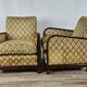 Paire de fauteuils Art Déco des années 1930 recouverts de tissu