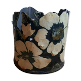 Vintage jar sheet painted flowers