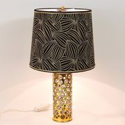 Rupert table lamp by Nikoll mid-century in brass tube and bubble glass, Austria, 1950s.
