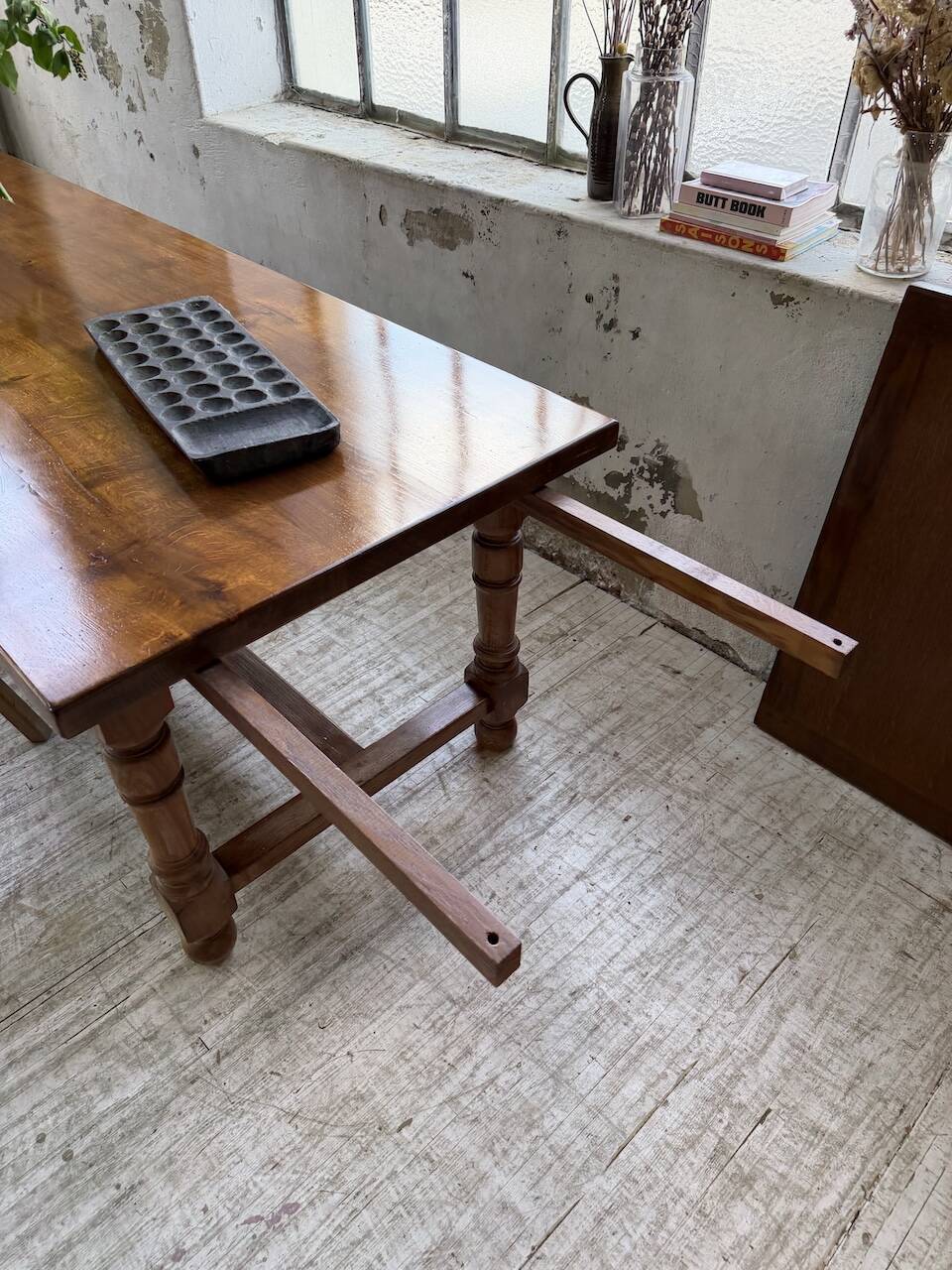 Table repas style drapière noyer 2m5/3m5 1900