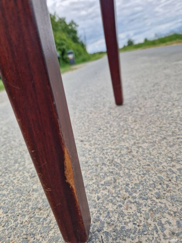 Chaise Baumann gondole en bois et cannage