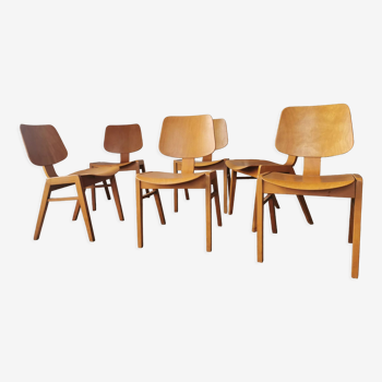 Set de 6 chaises scandinaves empilables