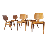 Set de 6 chaises scandinaves empilables